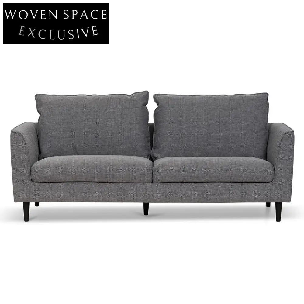 Graphite Grey 3 Seater Fabric Sofa Sofas