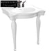 Graziana Butterfly Ceramic Washbasin with Wood Column Stand