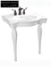 Graziana Butterfly Ceramic Washbasin with Wood Column Stand