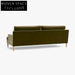 Modern Green Velvet 3-Seater Sofa Couch - Premium Living Room Furniture