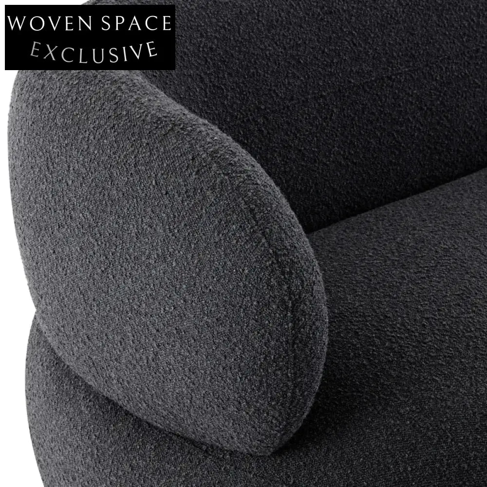 Greenwich 3 Seater Sofa - Black Onyx Boucle