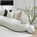 Greenwich 3 Seater Sofa - Ivory Boucle Stool
