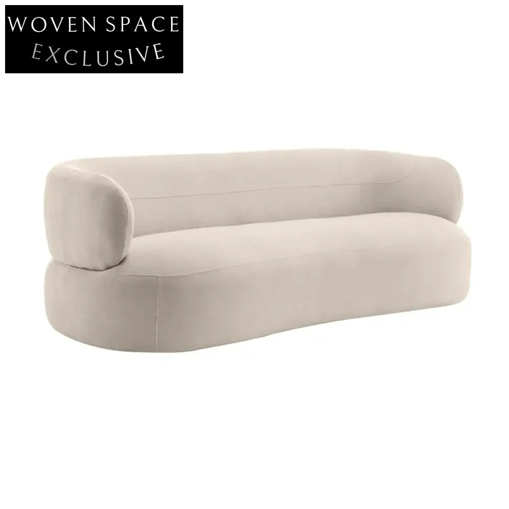 Greenwich 3 Seater Sofa - Natural Chenille Stool