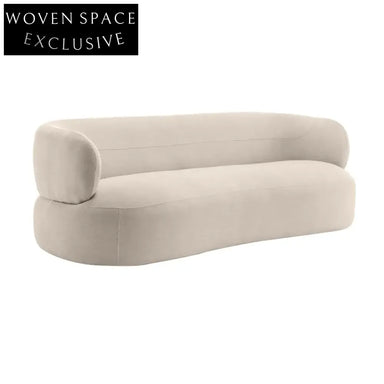 Greenwich 3 Seater Sofa - Natural Chenille Stool