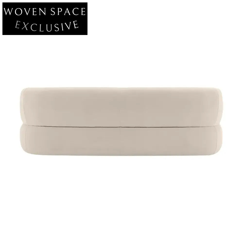 Greenwich 3 Seater Sofa - Natural Chenille Stool