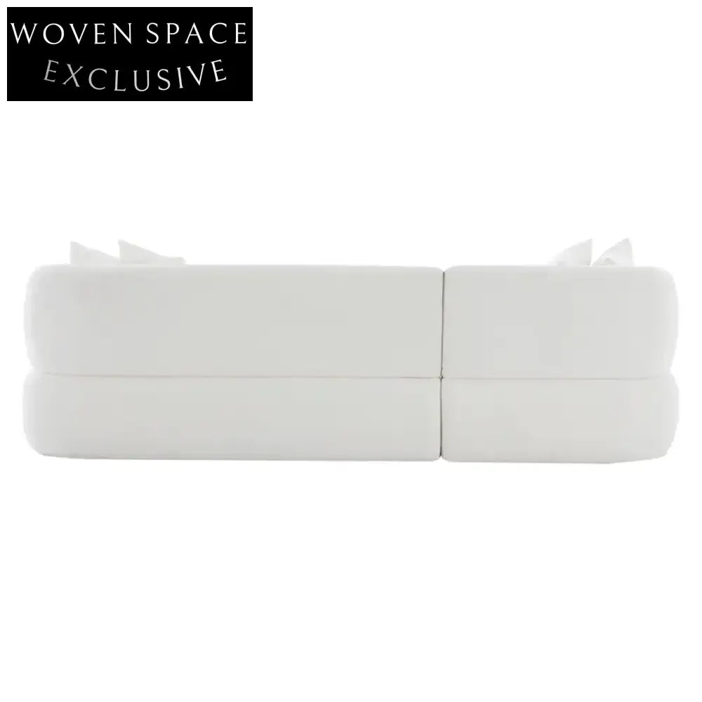 Greenwich 3 Seater Sofa w Left Chaise - Ivory Chenille Sofa