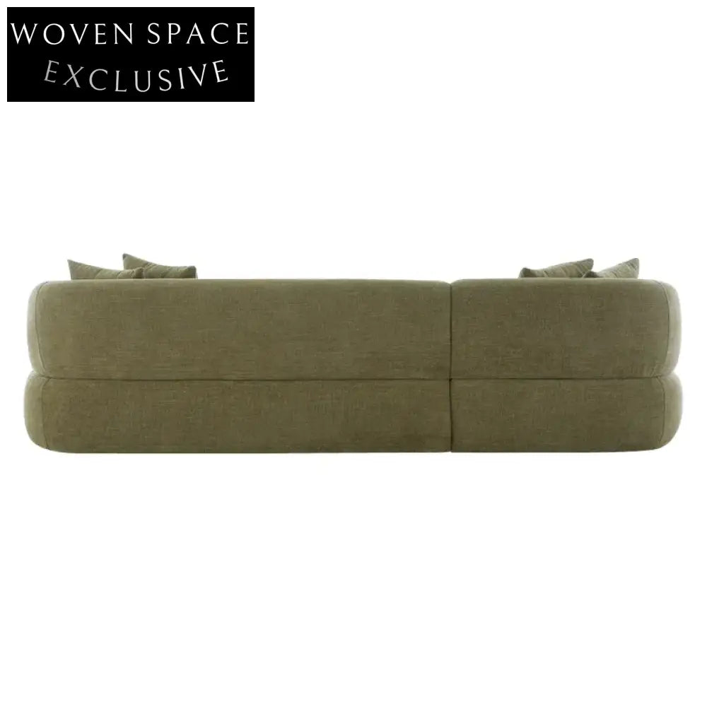 Greenwich 3 Seater Sofa w Left Chaise - Sage Chenille Sofa