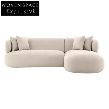 Greenwich 3 Seater Sofa w Right Chaise - Natural Chenille Sofa