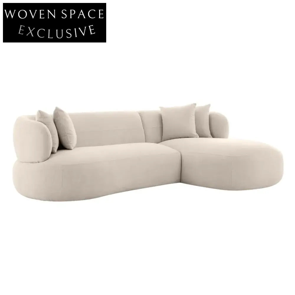 Greenwich 3 Seater Sofa w Right Chaise - Natural Chenille Sofa