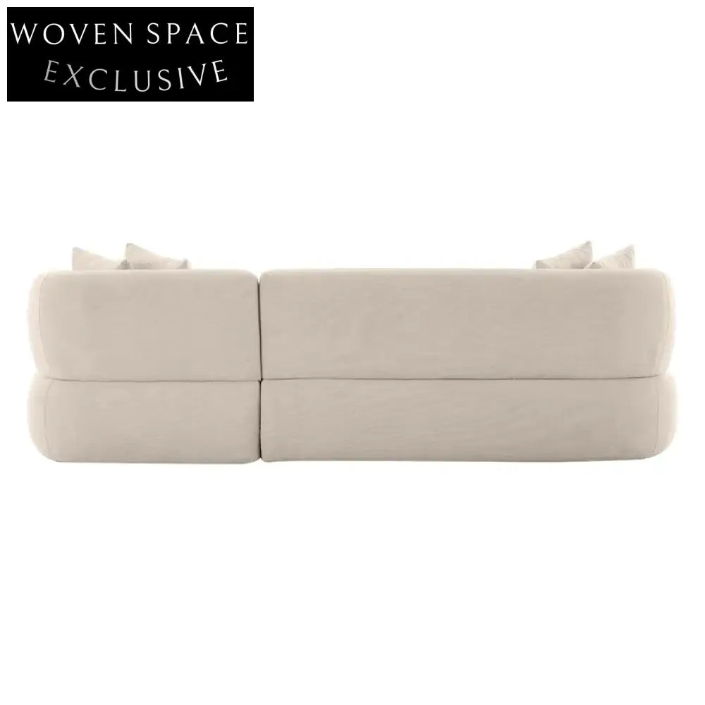 Greenwich 3 Seater Sofa w Right Chaise - Natural Chenille Sofa