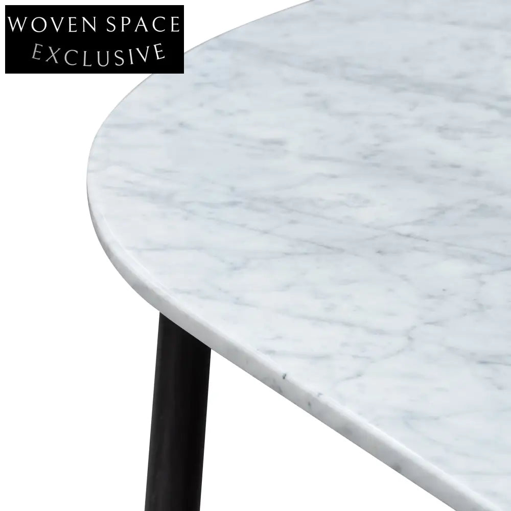 Hamilton 110cm Marble Coffee Table - Black Base Coffee Tables