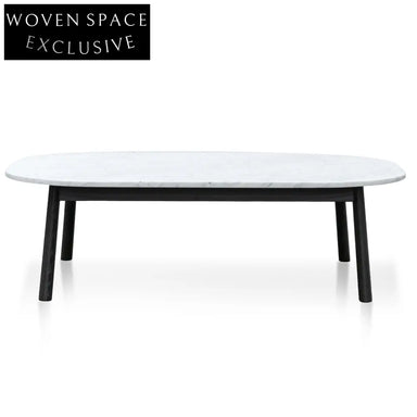 Hamilton 110cm Marble Coffee Table - Black Base Coffee Tables