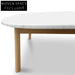 Hamilton 110cm Marble Coffee Table - Natural Base Coffee Tables