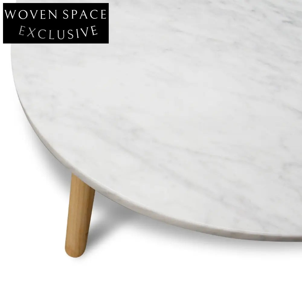 Hamilton 110cm Marble Coffee Table - Natural Base Coffee Tables