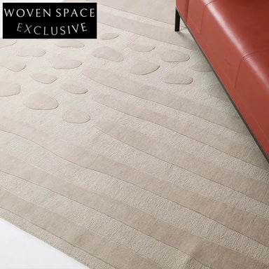 Hand-Made Thick Polyester Geometric Area Rug for Modern Home Decor