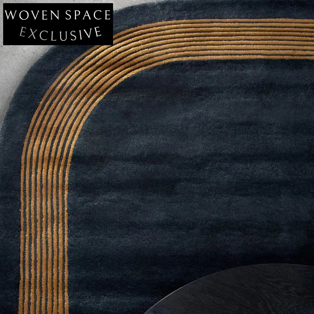 Hand Tufted Irregular Polyester Area Rug - Modern Minimalist Luxury Carpet