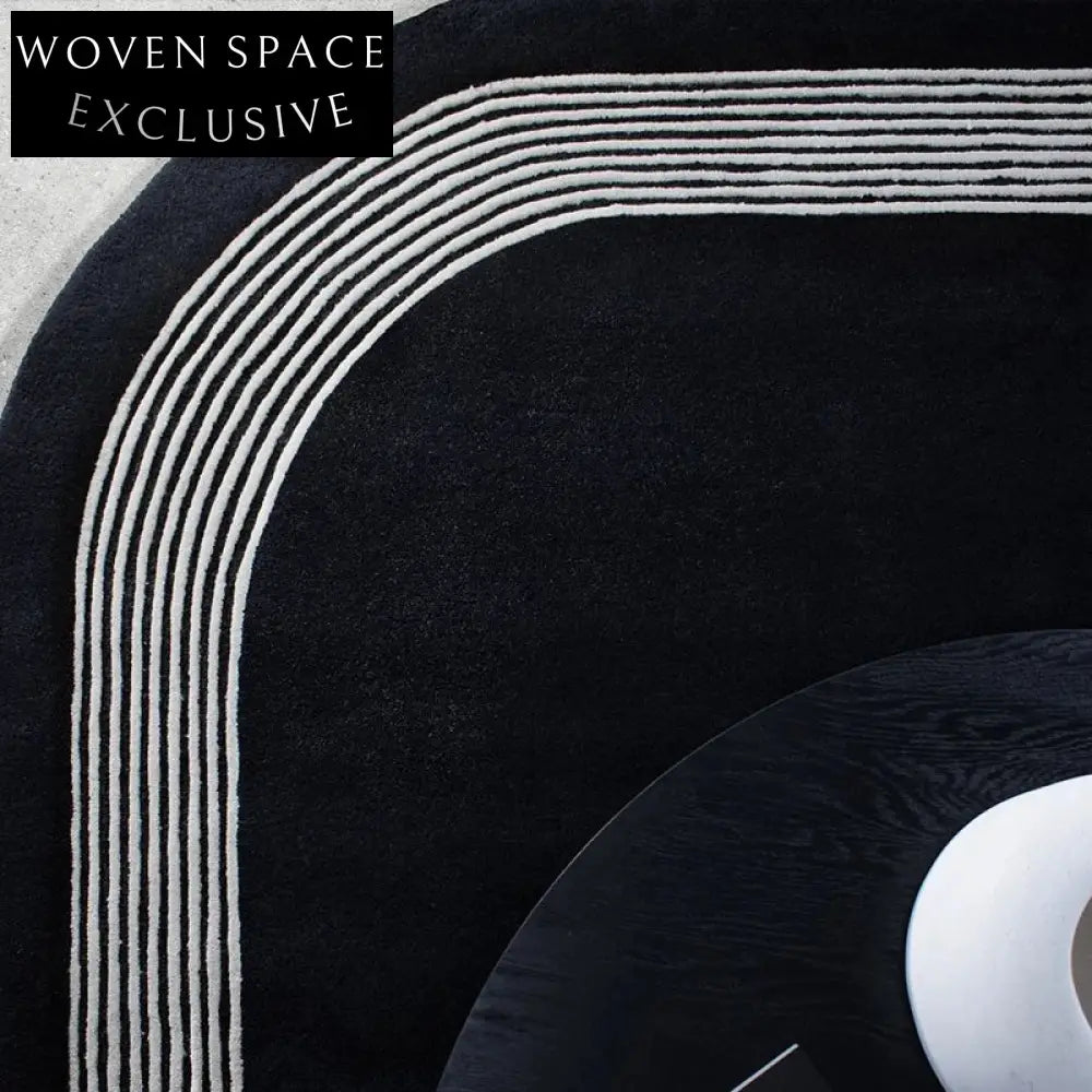 Hand Tufted Irregular Polyester Area Rug - Modern Minimalist Luxury Carpet