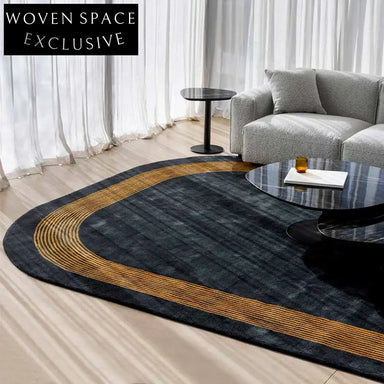 Hand Tufted Irregular Polyester Area Rug - Modern Minimalist Luxury Carpet