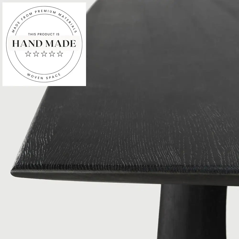 Handcrafted Natural Oak Solid Wood Rectangular Modern Dining Table