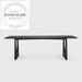 Handcrafted Natural Oak Solid Wood Rectangular Modern Dining Table