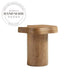 Handcrafted Natural Solid Oak Midcentury Modern Accent Side Table