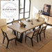 Handcrafted Natural Solid Wood Integrated Board 6-Seater Dining Table