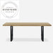 Handcrafted Natural Solid Wood Integrated Board 6-Seater Dining Table