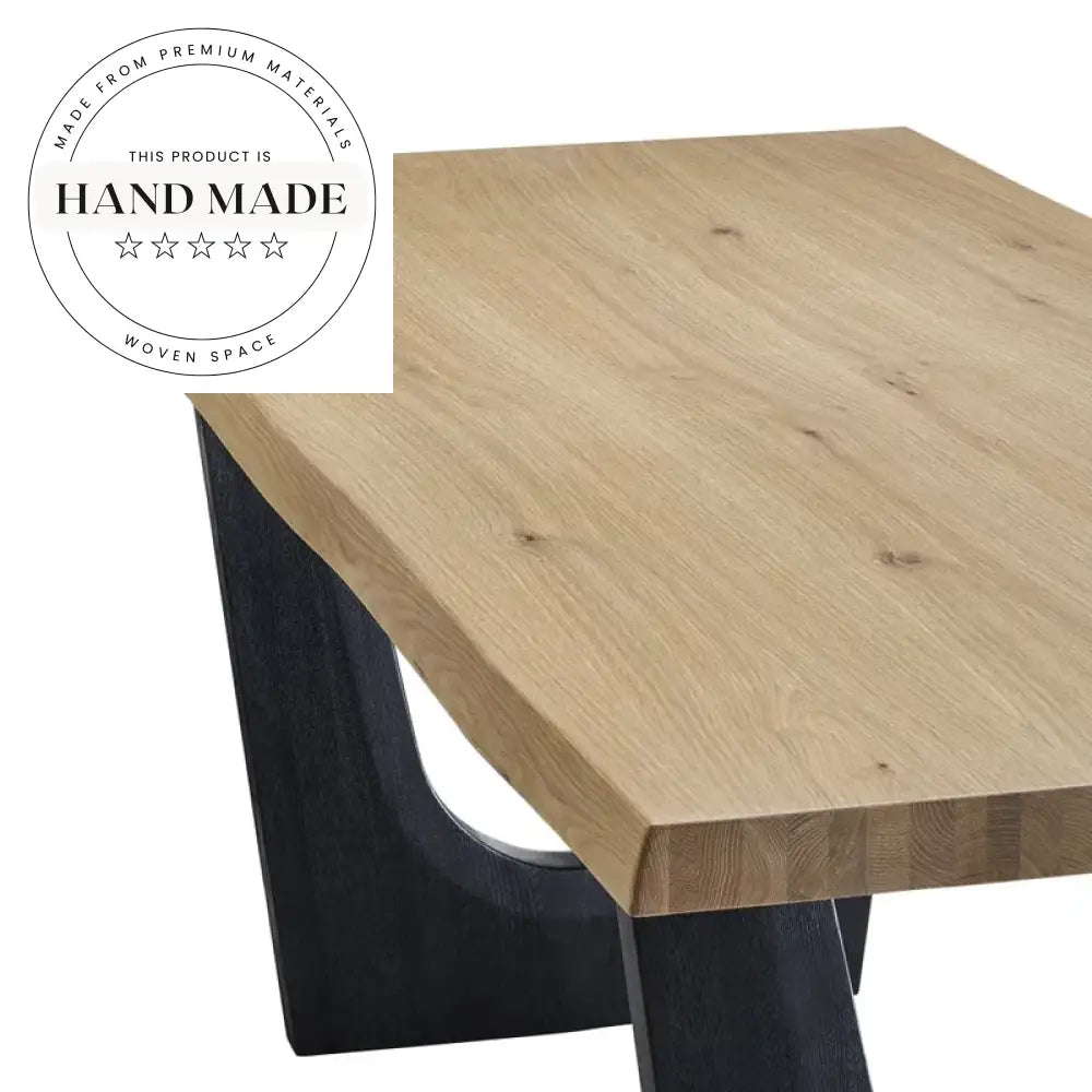 Handcrafted Natural Solid Wood Integrated Board 6-Seater Dining Table