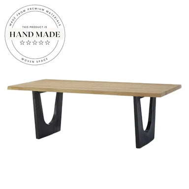Handcrafted Natural Solid Wood Integrated Board 6-Seater Dining Table