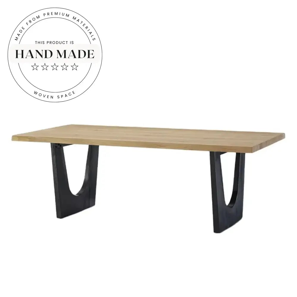 Handcrafted Natural Solid Wood Integrated Board 6-Seater Dining Table