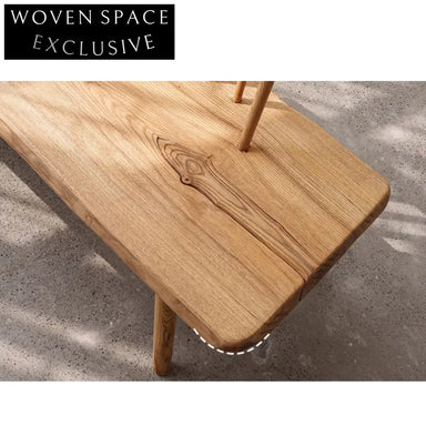 Handcrafted North American Black Walnut Rustic Wabi Sabi Dining Bench