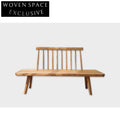 Handcrafted North American Black Walnut Rustic Wabi Sabi Dining Bench