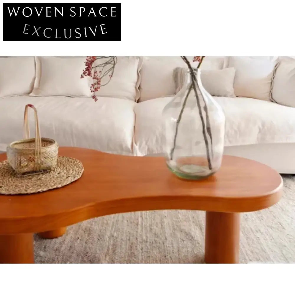 Handcrafted Organic Sculptural Elm Wood Wabi Sabi Coffee Table
