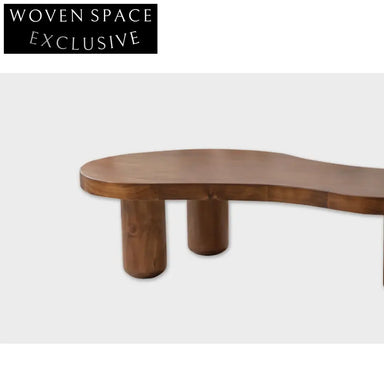 Handcrafted Organic Sculptural Elm Wood Wabi Sabi Coffee Table