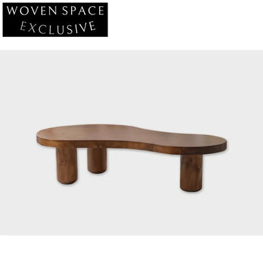 Handcrafted Organic Sculptural Elm Wood Wabi Sabi Coffee Table