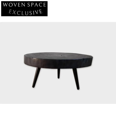 Handcrafted Organic Walnut Wood Wabi Sabi Style Silent Wind Coffee Table