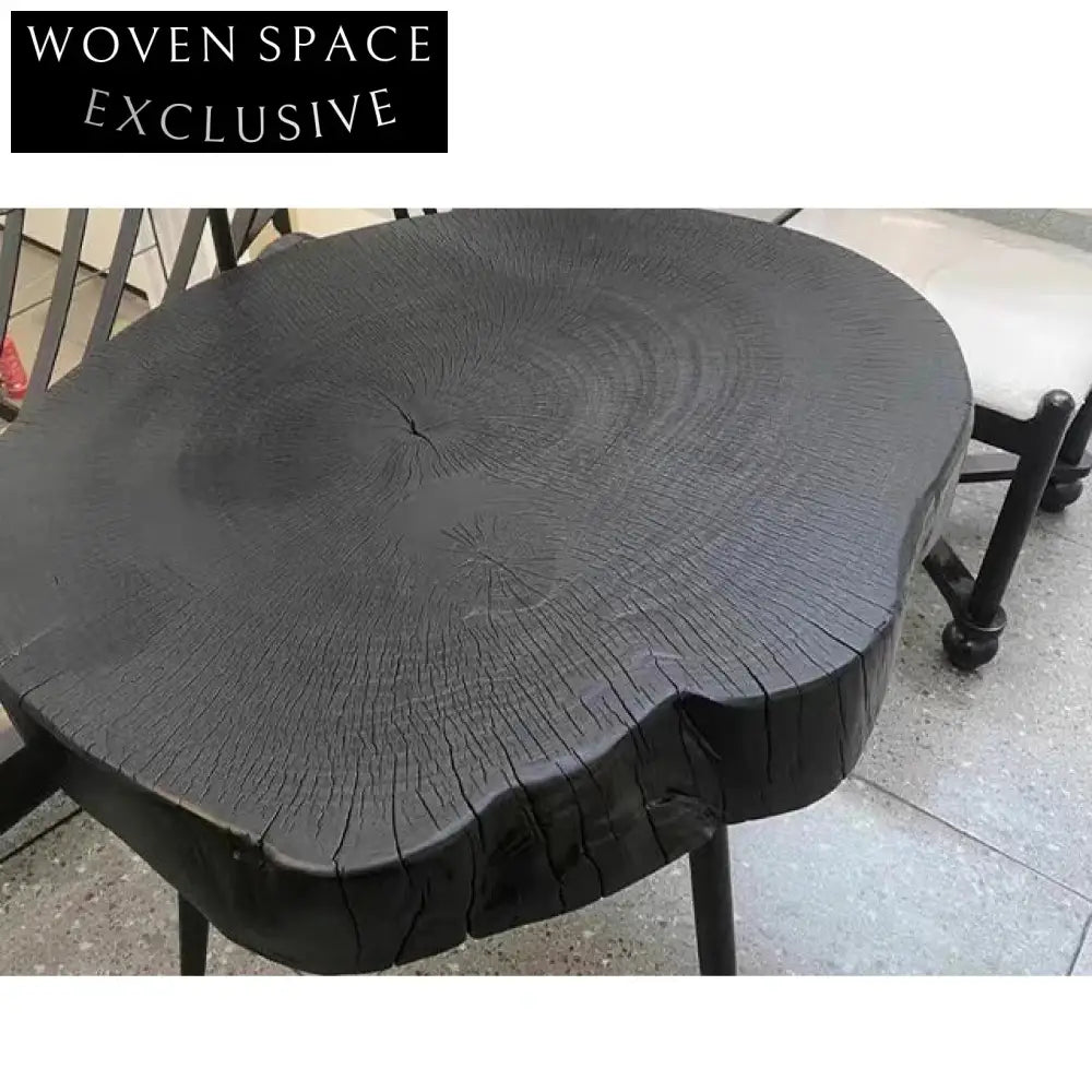 Handcrafted Organic Walnut Wood Wabi Sabi Style Silent Wind Coffee Table