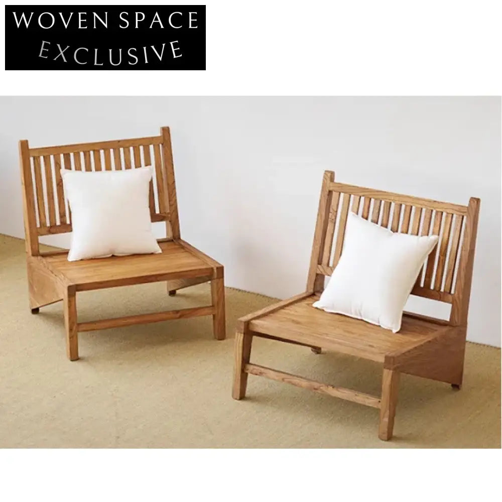 Handcrafted Solid Elm Wood Wabi-Sabi Style Kangaroo Dining Chair