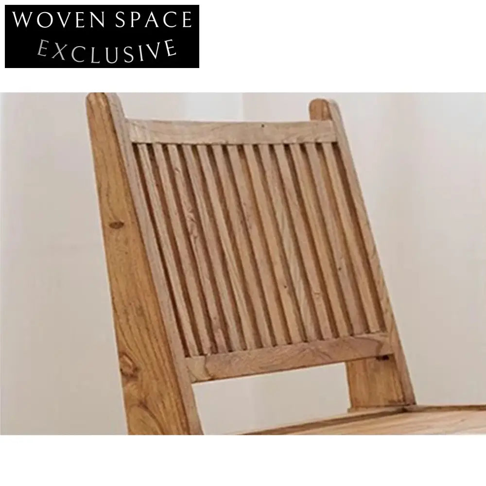 Handcrafted Solid Elm Wood Wabi-Sabi Style Kangaroo Dining Chair
