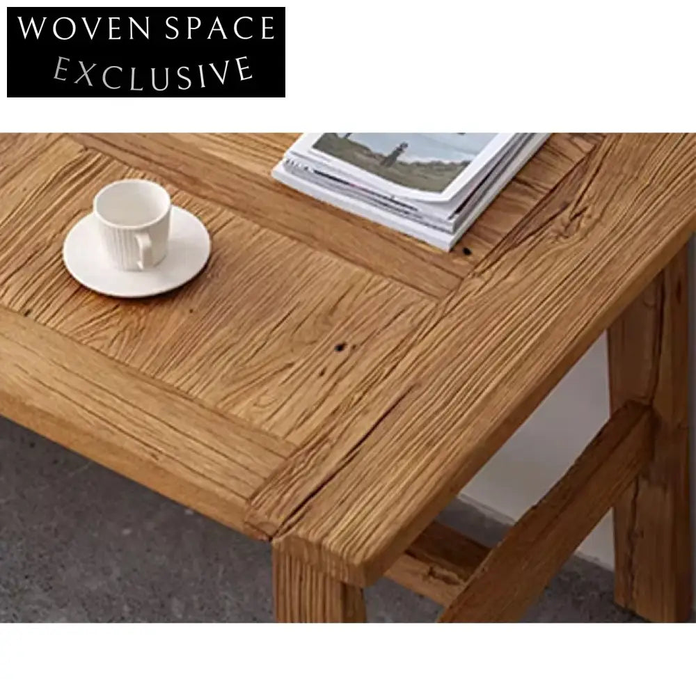 Handcrafted Solid Wood Wabi Sabi Antique Oriental Dining Table