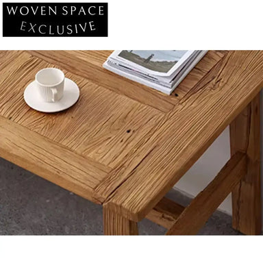 Handcrafted Solid Wood Wabi Sabi Antique Oriental Dining Table