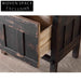 Handcrafted Vintage Aged Solid Wood Wabi Sabi Bedroom Nightstand