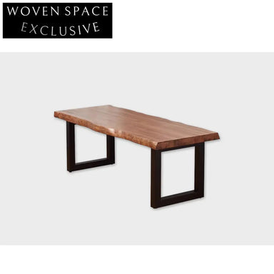 Handcrafted Wabi Sabi Aged Solid Wood Contemporary Dining Table