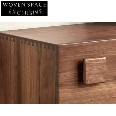 Handcrafted Wabi Sabi Aged Solid Wood Vintage Border Bedside Table