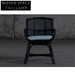 Handcrafted Wabi Sabi Solid Elm Wood Fabric Upholstered Dining Chair