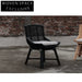 Handcrafted Wabi Sabi Solid Elm Wood Fabric Upholstered Dining Chair