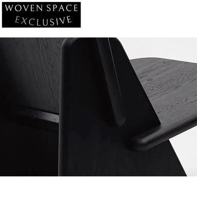 Handcrafted Wabi Sabi Solid Elm Wood Padded Relaxing Leisure Chair