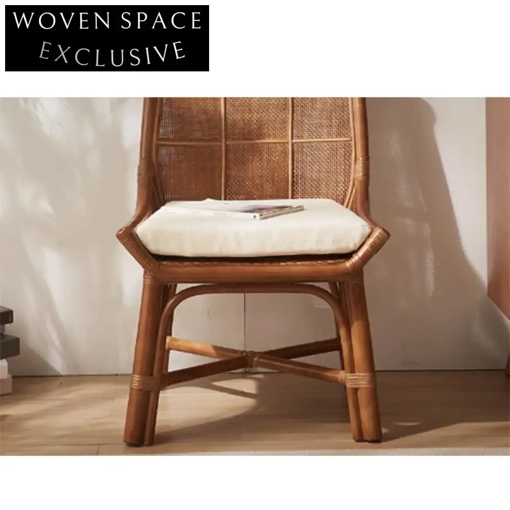 Handcrafted Wabi Sabi Solid Elm Wood Rustic Dining Chair