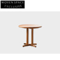 Handmade Antique Aged Solid Wood Round Bistro Dining Table