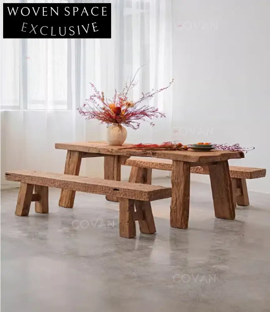 Handmade Antique Solid Wood 200cm Indoor Maple Dining Table